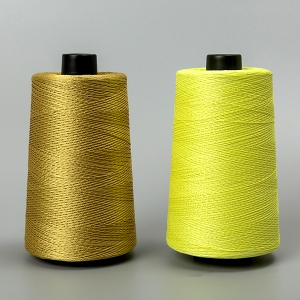 Aramid filament sewing thread