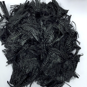 Black aramid staple fiber